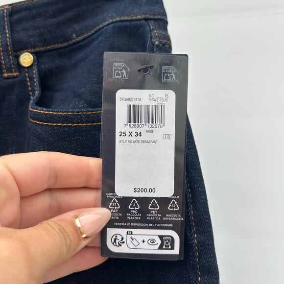 New Marciano By Guess Kylie Relaxed Denim Wide Leg Pants Dark Jeans 25 x 34 - Picture 11 of 15